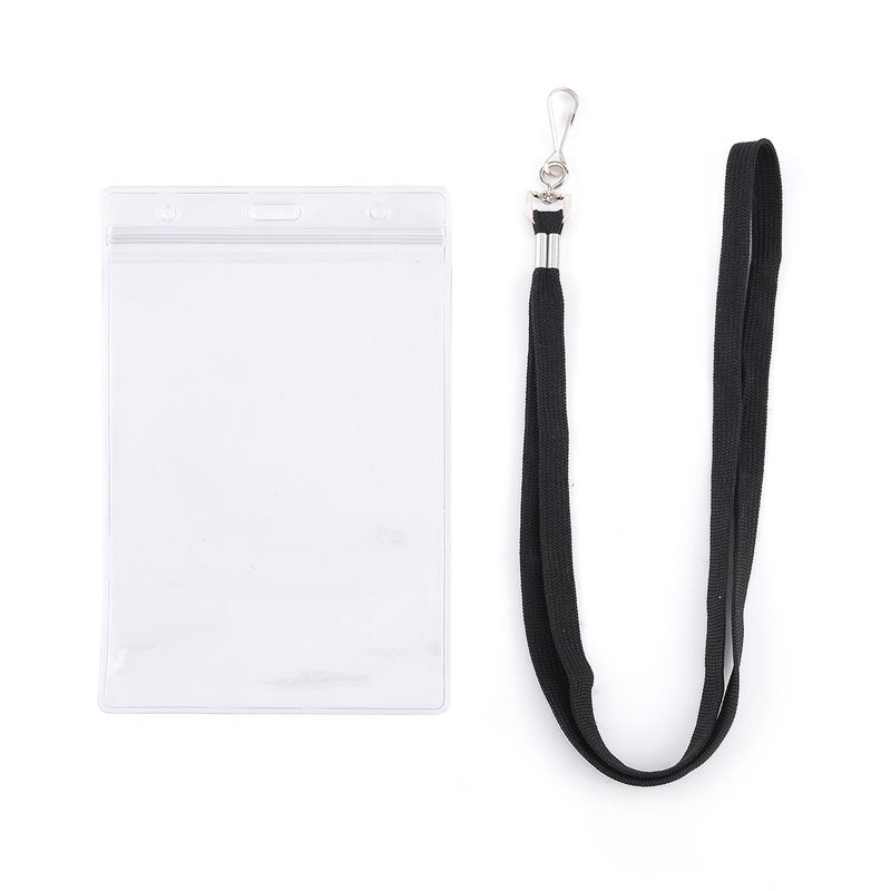 LGEGE 48 pcs Badge Holder with Lanyard, Extra Large 6x4" Transparent Badge Holders for Passport ID Card, Cash, Plane Ticket, Receipts, Credit Card - Image 4